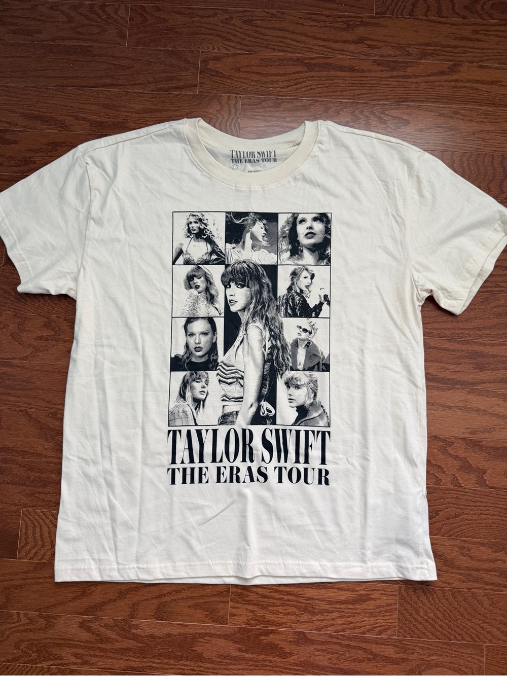 Taylor Swift White & Black 'The Eras Tour' Short Sleeve Tee